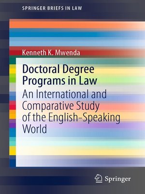 cover image of Doctoral Degree Programs in Law
